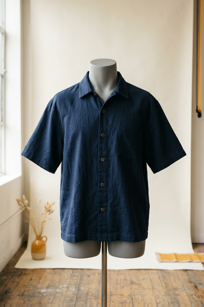 Navy Boxy Shirt