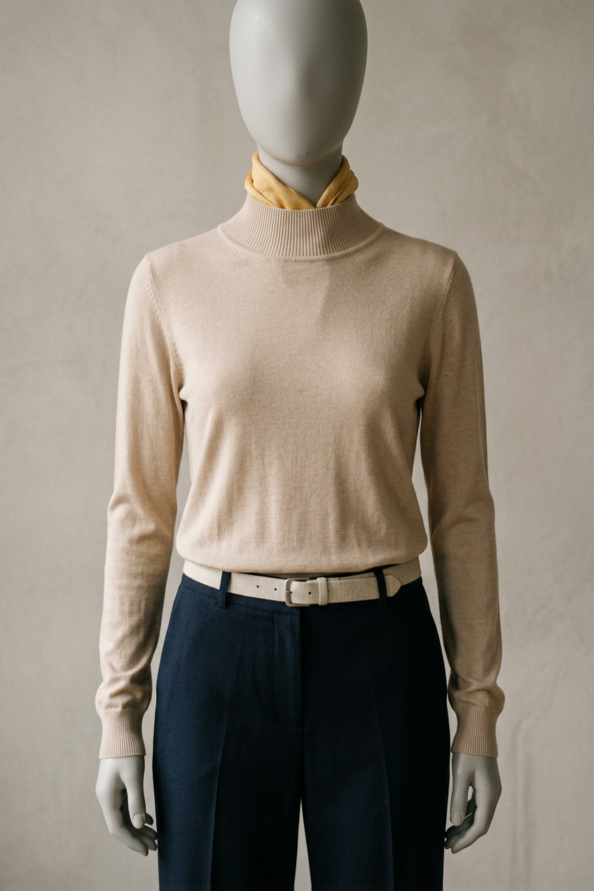 Sand Mock Neck