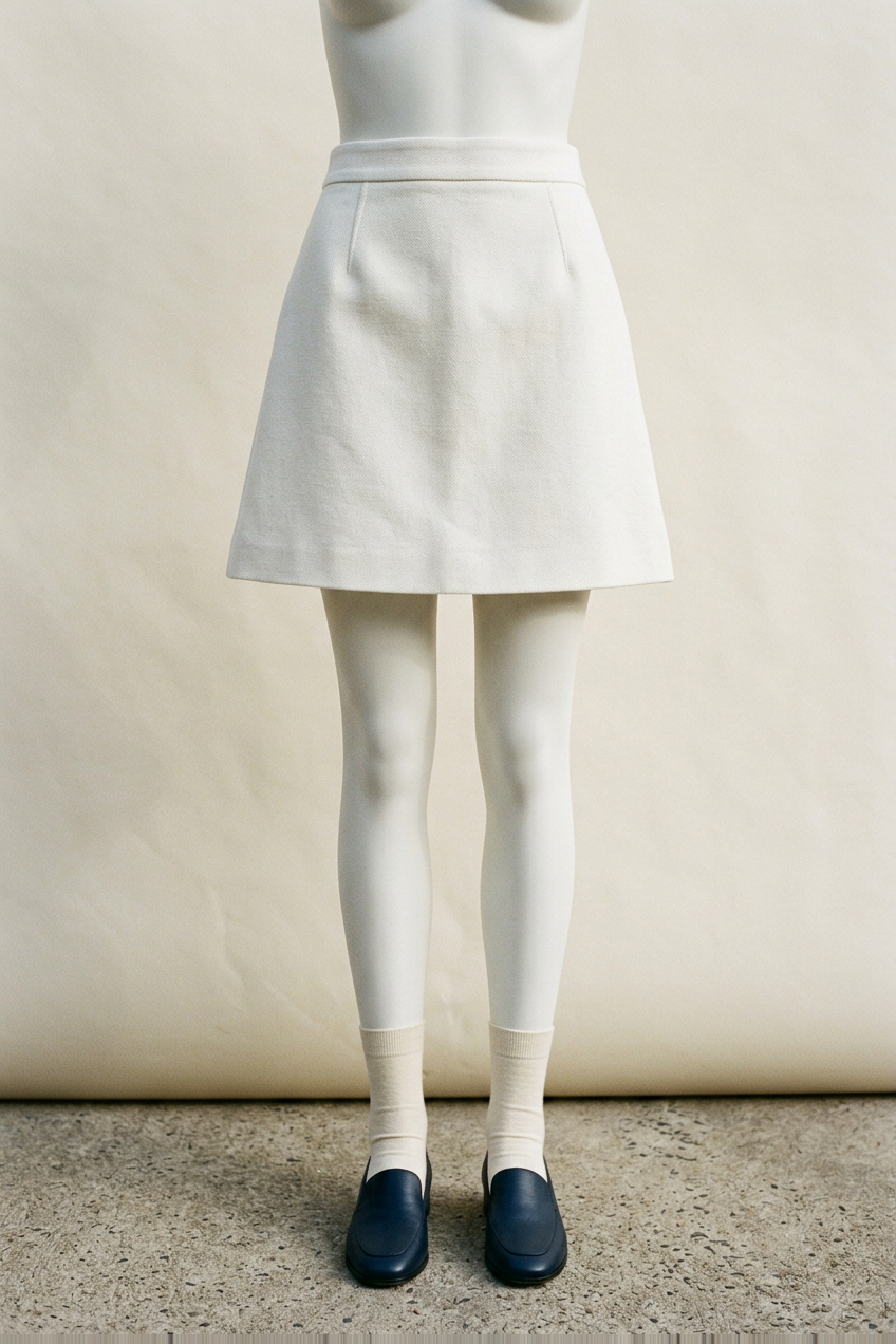 Chalk A-Line Skirt