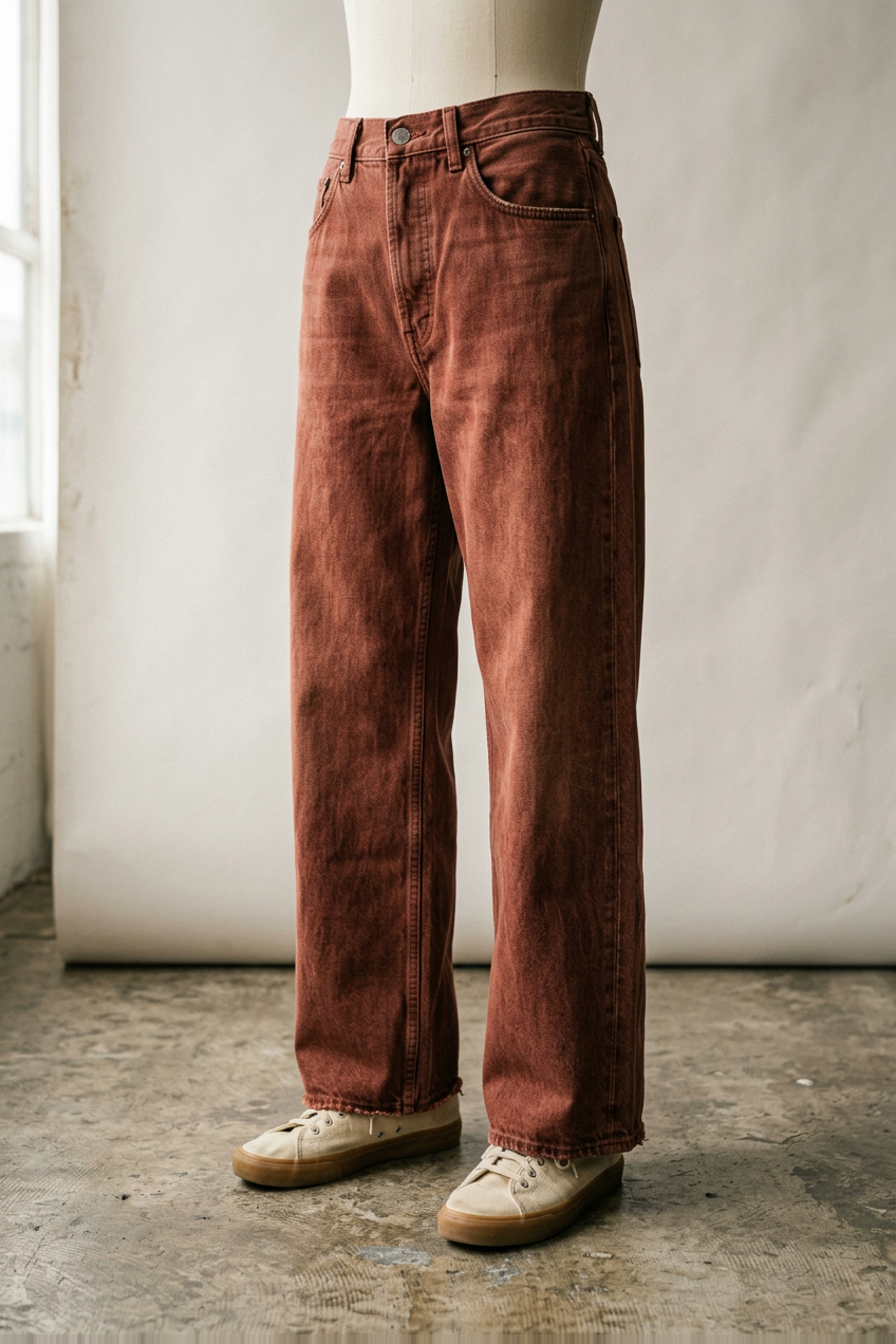 Rust Wide Jeans